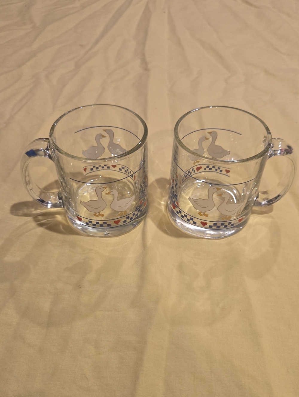 VINTAGE Country Goose Glasses Set